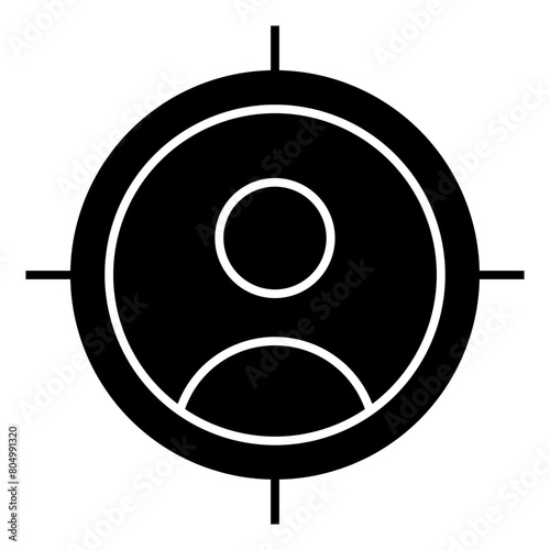 Target market concept, audience, focus group, crowdsourcing and crowdfunding, public relations, vector  icon