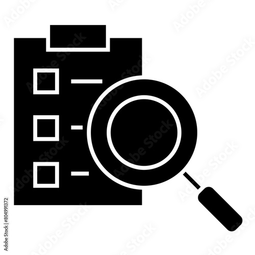 Audit document icon. Result report vector illustration on white isolated background. 