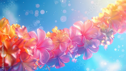 Greeting Card and Banner Design for Social Media or Educational Purpose of National Lei Hawaii Day Background © AliaWindi