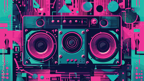 Music player design Vector illustration. Vector style
