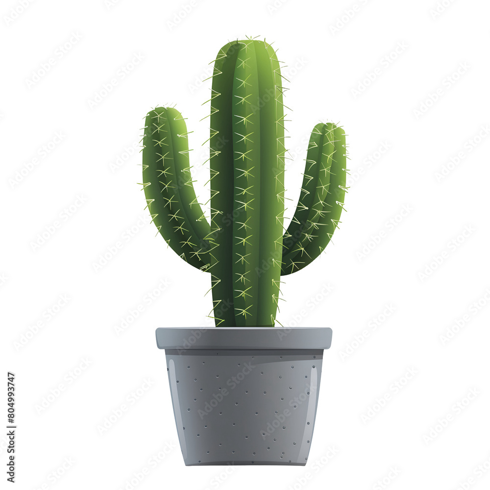 Cactus in pot clipart icon Cactus in pot clipart icon