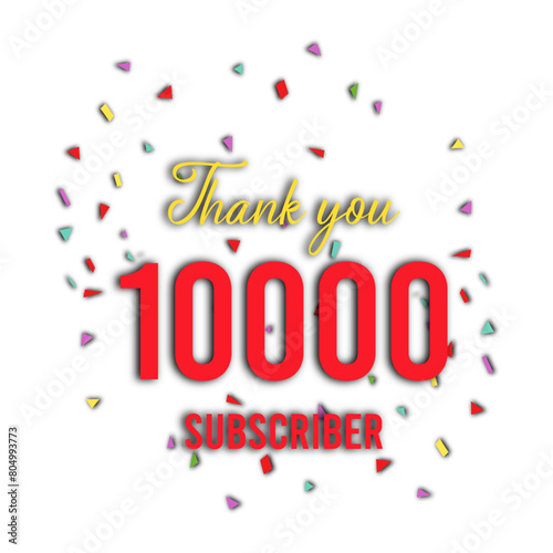 Thank you 10000 Subscriber text