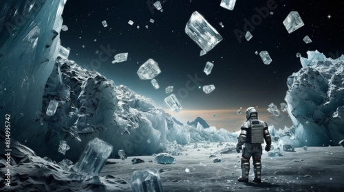 Astronaut exploring in the space. © Shades3d