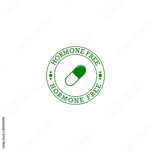 Hormone free icon isolated on white background