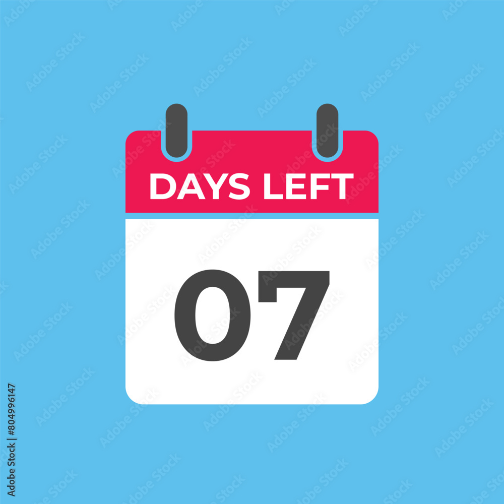 7 days to go countdown template. 7 day Countdown left days banner