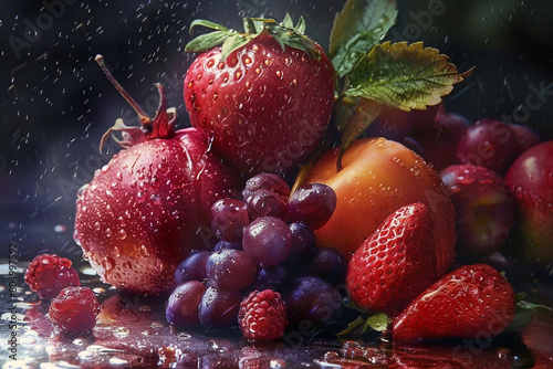 Artistic freshness hyper-real fruit 