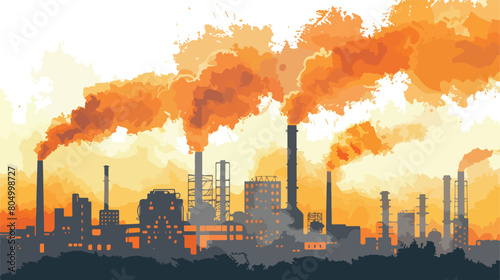 Pollution design over white background vector illustration