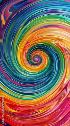 Seamless swirling with vibrant colors in a gradient swirls