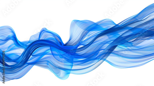 Wallpaper Mural Lagoon blue abstract waves flowing, starkly isolated on a white background, HD capture. Torontodigital.ca