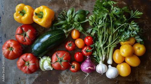 Various fresh vegetables