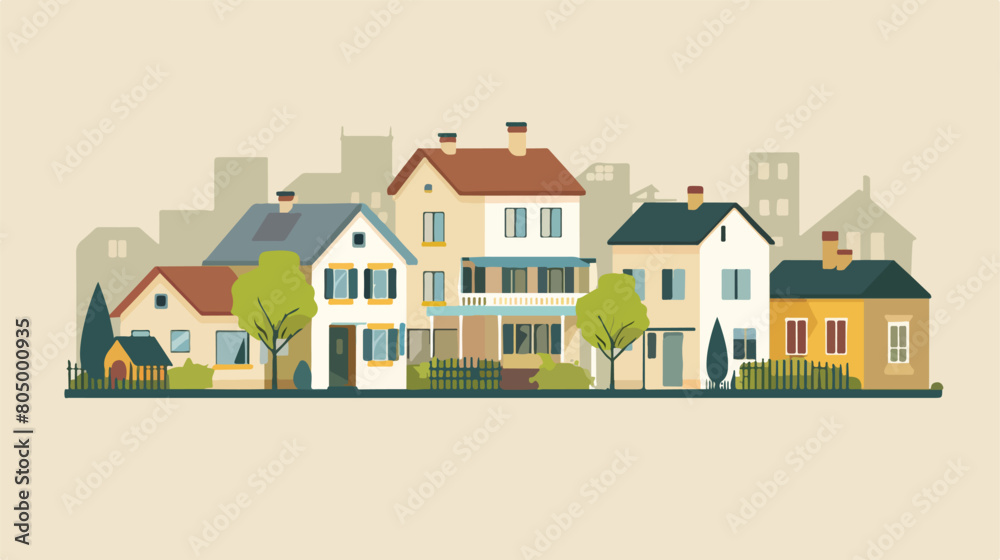 Real estate design over beige background vector illustration