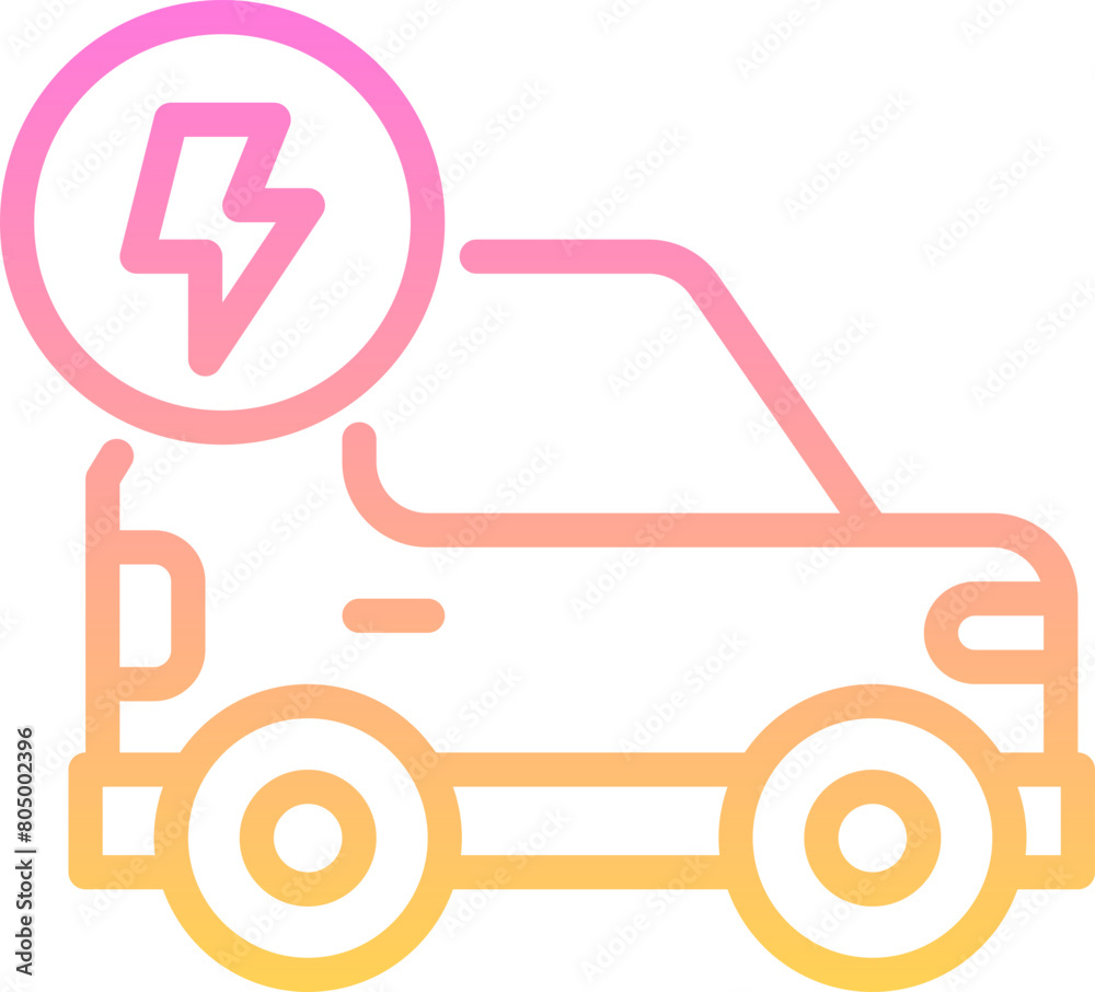 Electric car icon