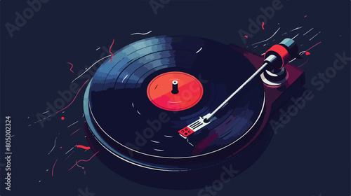 Retro music vinyl isolated icon vector illustration 