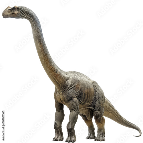 A large dinosaur standing on a white background