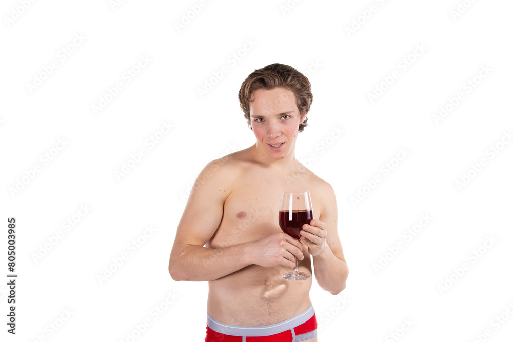 Valentine's Day and an attractive young guy with gifts. Valentine's Day and an attractive young guy with gifts.