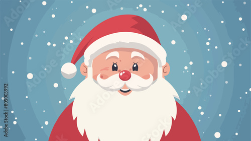 Santa claus cute frame character icon vector isolated