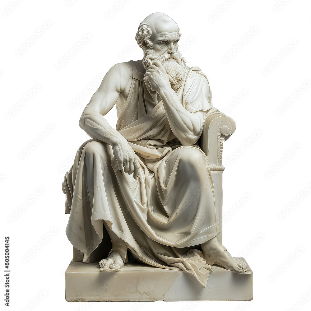 A statue of a man sitting on a bench with a book in his hand