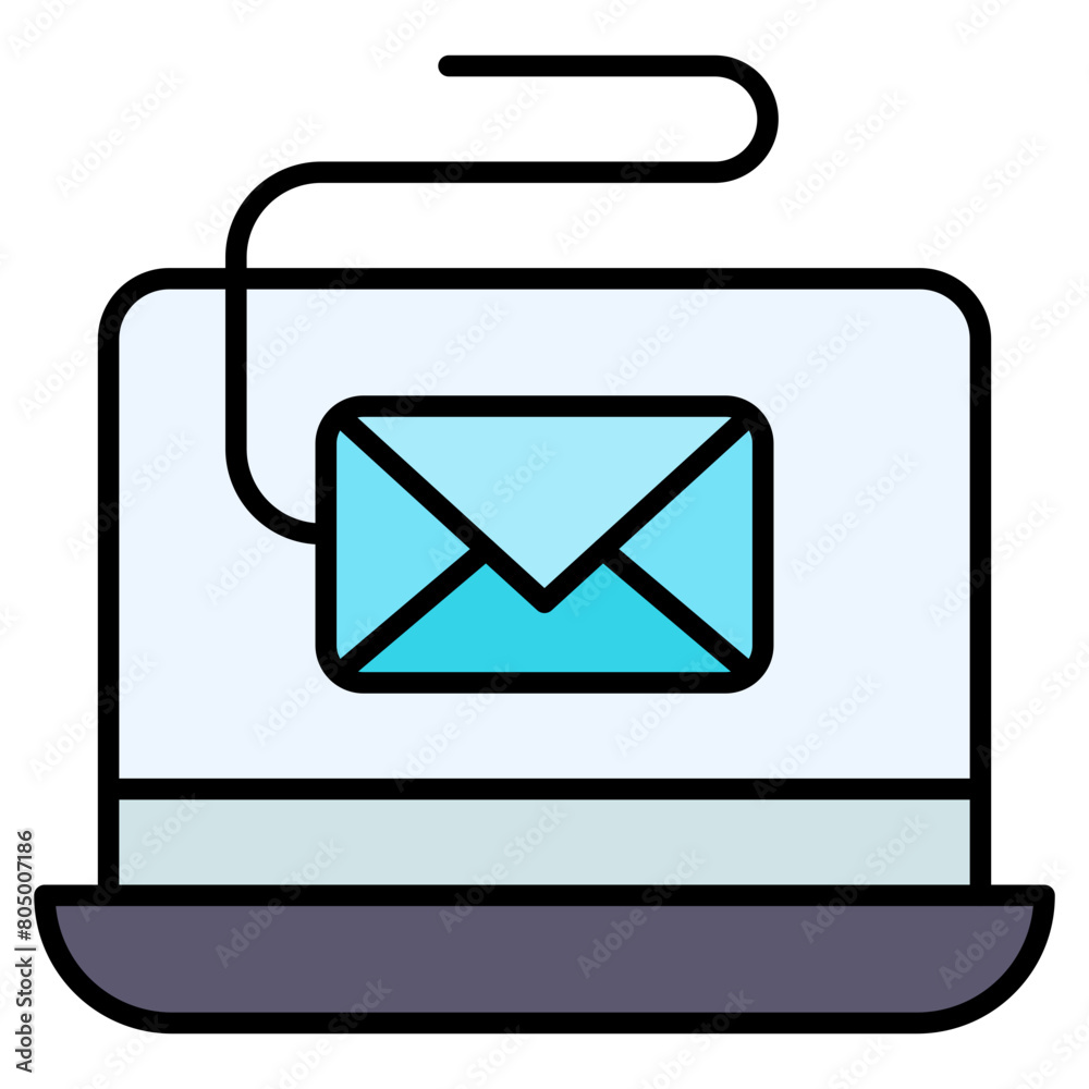 Computer, email, laptop, recieve Icon Computer, email, laptop, recieve Icon