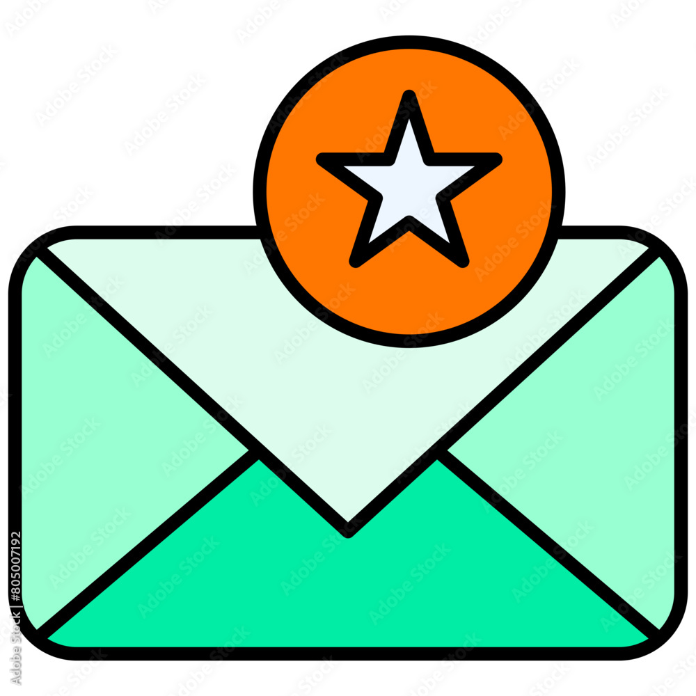 star, Communication, email, favourite Icon