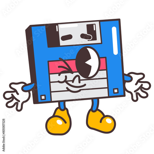 Retro Cartoon Vector Hand Drawn