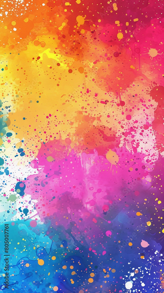 Seamless vivid with color splashes in a gradient background