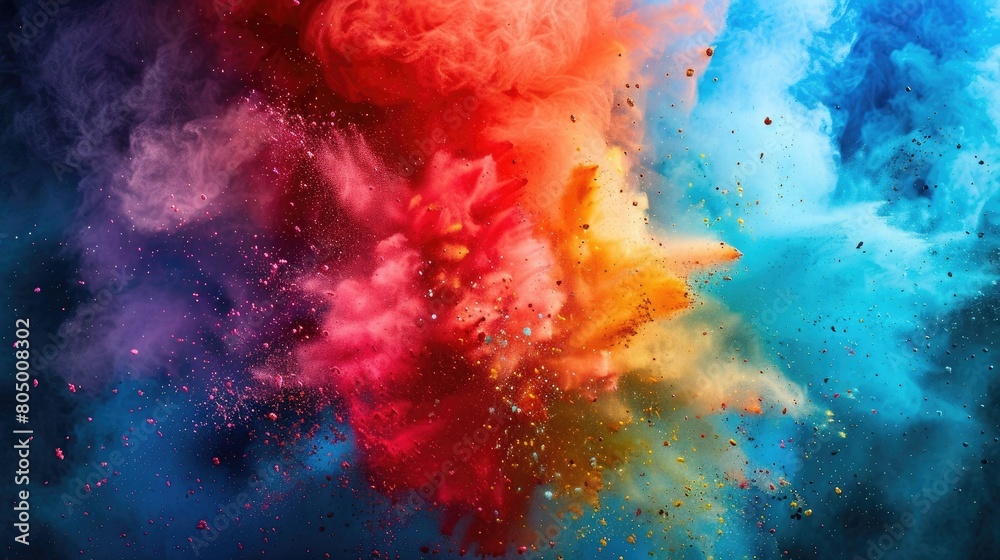 Holi Celebration: A Colorful Powder Explosion of letters