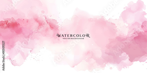 Abstract pink watercolor background for your design, watercolor background concept, vector. © Lucky Ai