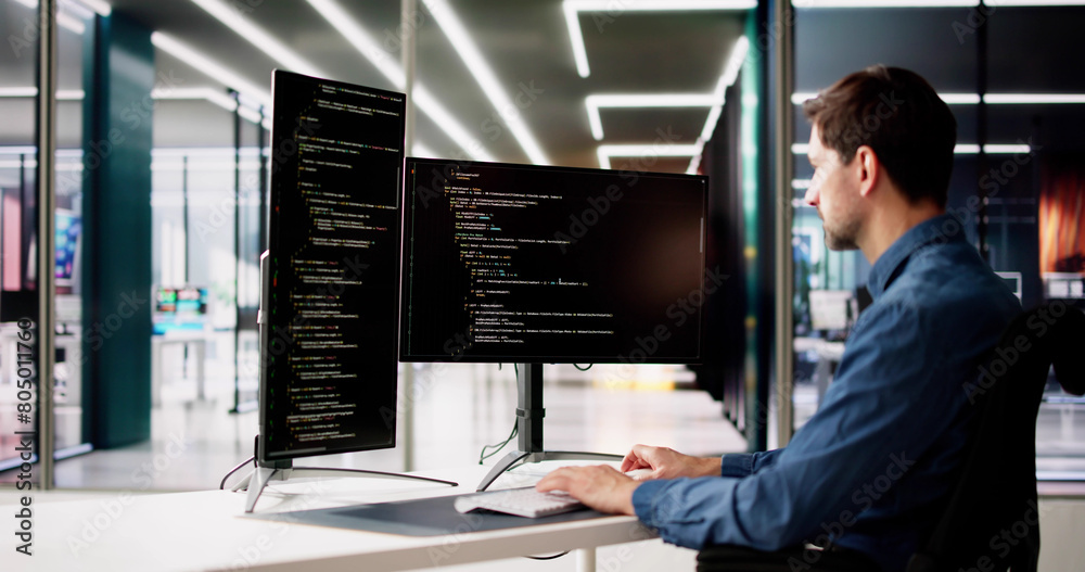 Web Developer Looking At Code Web Developer Looking At Code