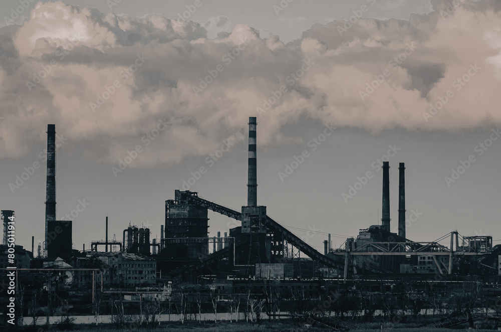 Azovstal plant destroyed during the war in Mariupol Ukraine Azovstal plant destroyed during the war in Mariupol Ukraine