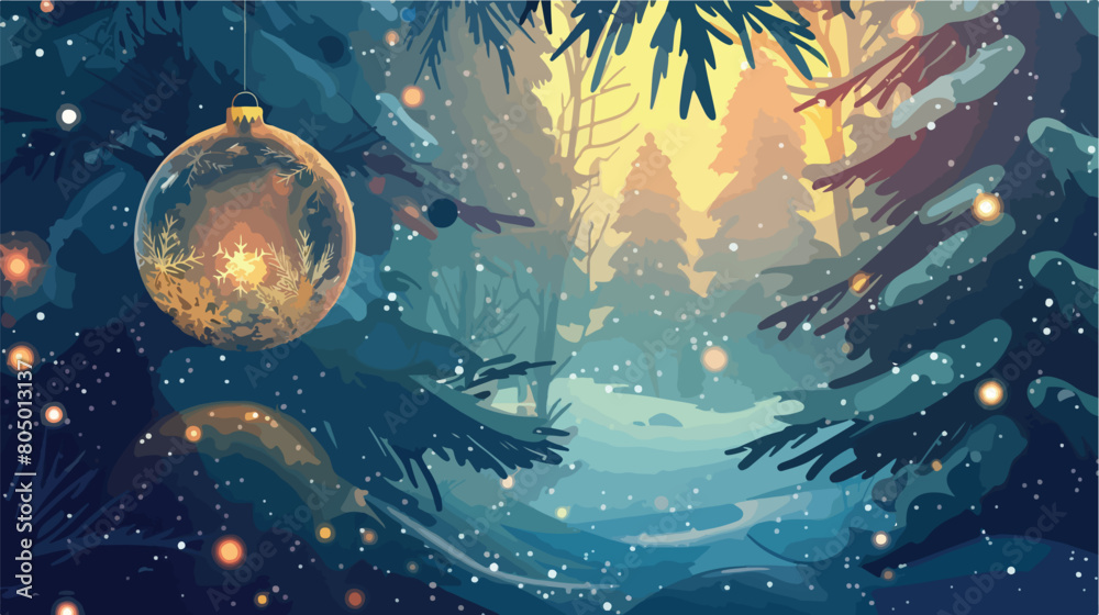 Sphere of Christmas season design Vector illustration