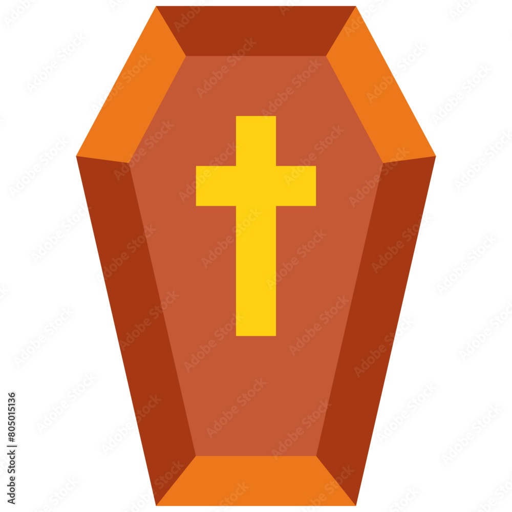 Obraz premium Coffin, death, halloween, horror Icon
