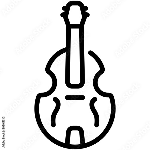 contrabass line icon
