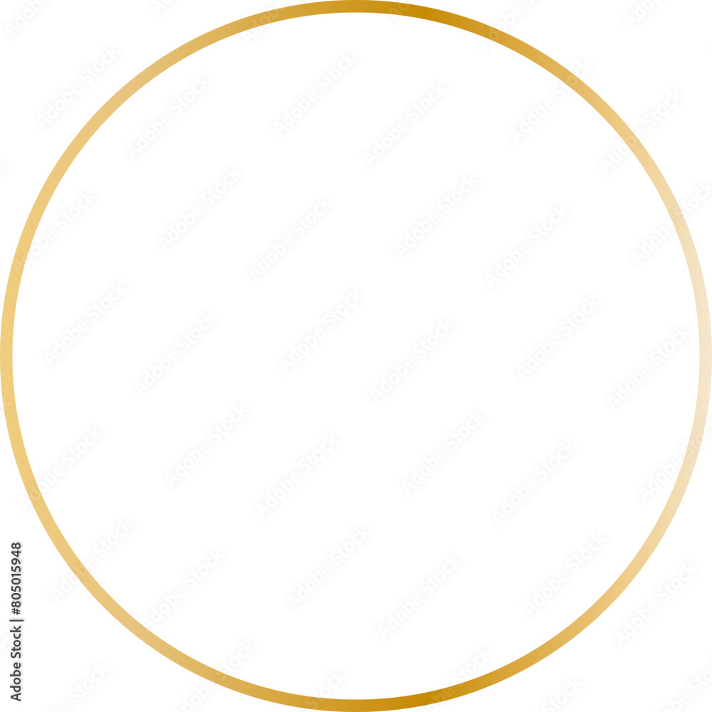 Gold material white round border