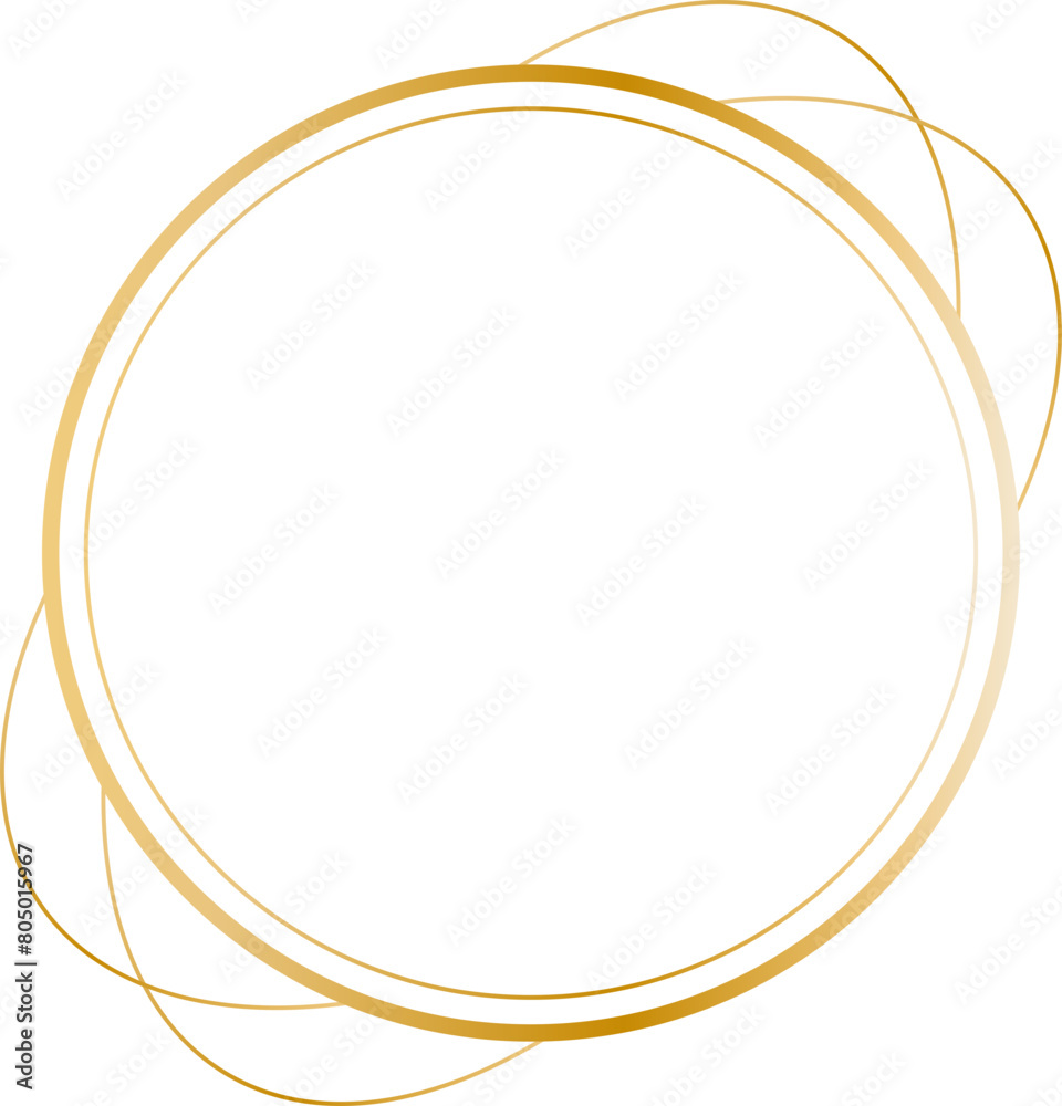 Gold material white round border Gold material white round border