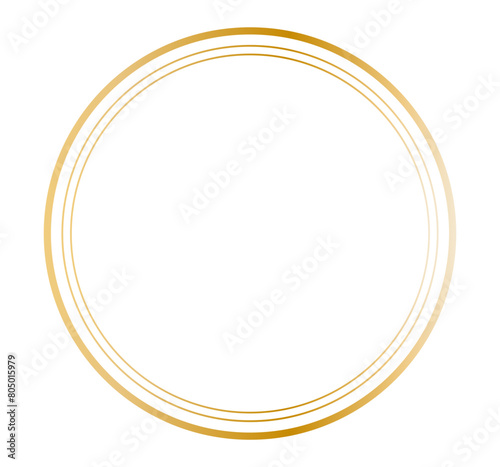 Gold material white round border