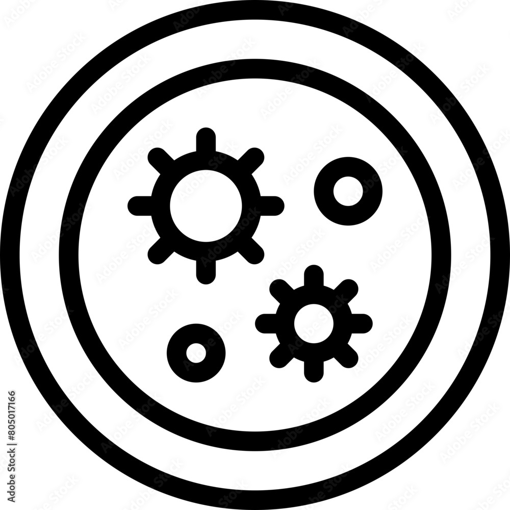 Fototapeta premium Germs, laboratory, magnifier, science Icon