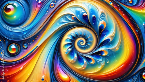 Swirl galaxy oilspill background