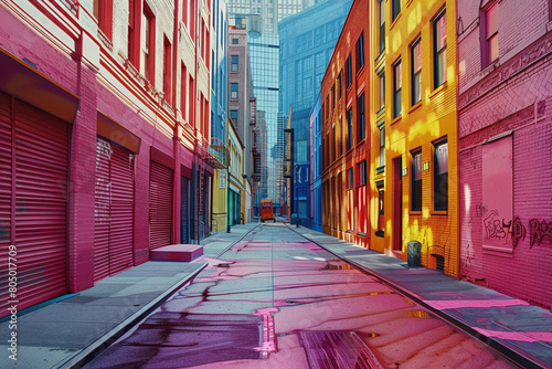 Chromatic juxtaposition in urban landscapes 