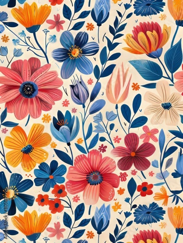 Background with floral motif