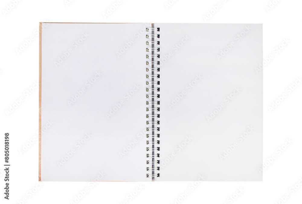 Open blank notebook isolated on white Open blank notebook isolated on white