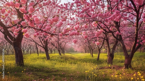 Illustration of a captivating spring landscape
