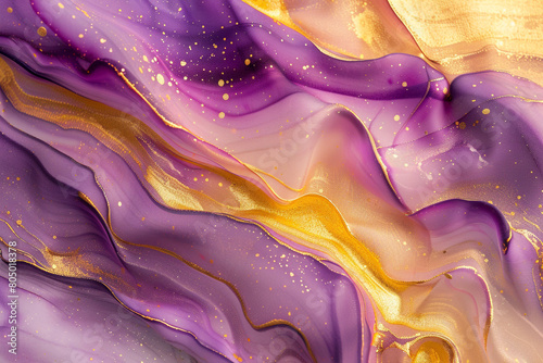 serene blend of gilded lemon and plum, ideal for an elegant abstract background photo