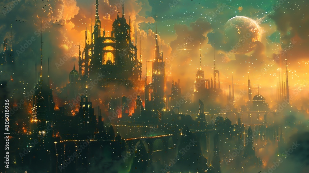 Craft a mesmerizing scene of a futuristic metropolis incorporating intricate 3D elements Craft a mesmerizing scene of a futuristic metropolis incorporating intricate 3D elements