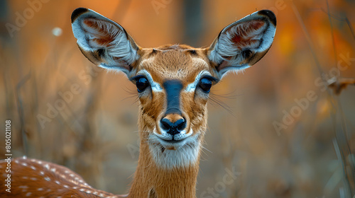 Close-Up of a Female Impala in Serengeti National Park,
National animal of Kenya

 photo
