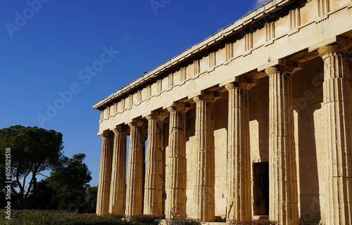 The Temple of Hephaestus or Hephaisteion, in the Ancient Agora, or marketplace, in Athens, Greece photo