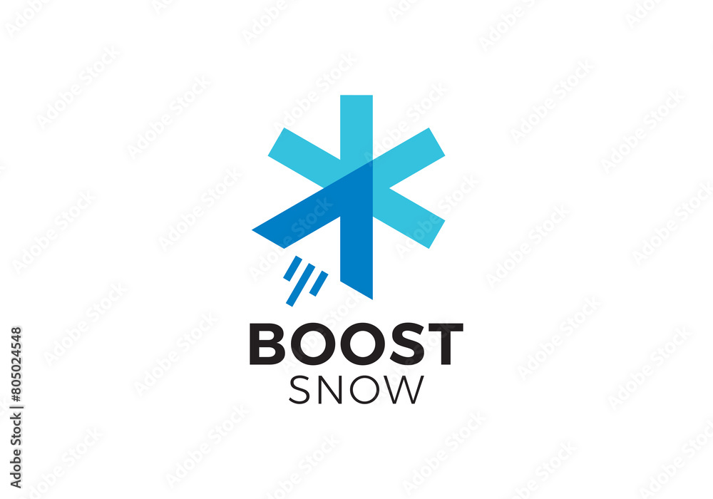 fast snow logo design. snow ice plane symbol vector design fast snow logo design. snow ice plane symbol vector design