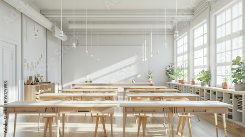 modern and minimalist classroom backgrounds concept