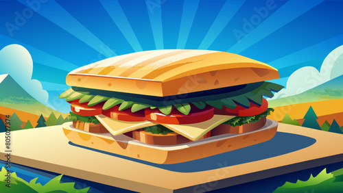 sandwich, on a white background