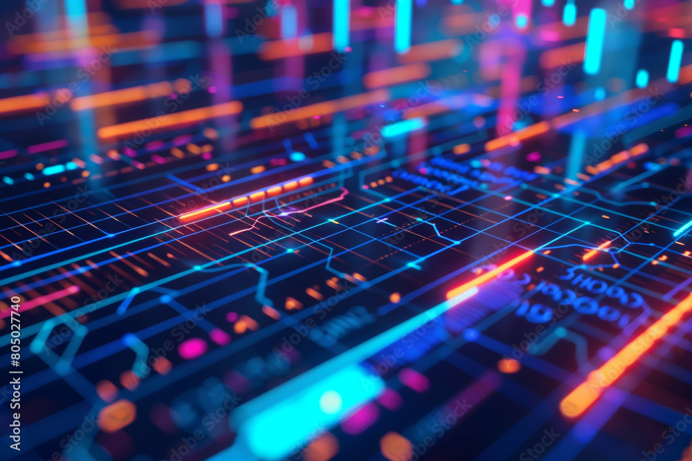 Close-up of a financial report on blockchain technology impact in banking, with charts and graphs Close-up of a financial report on blockchain technology impact in banking, with charts and graphs