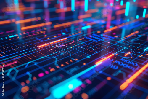 Wallpaper Mural Close-up of a financial report on blockchain technology impact in banking, with charts and graphs  Torontodigital.ca